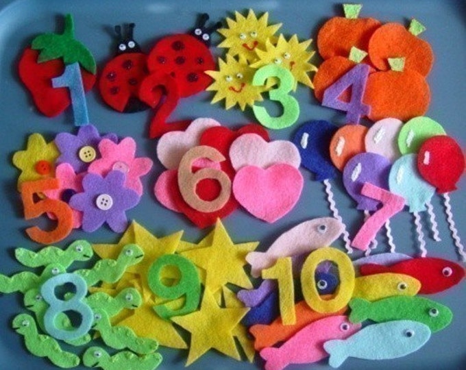 Numbers Children's Flannel Board Felt Set Etsy