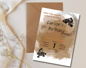 Dirt and Muddy Boy Einladung zur Geburtstagsparty