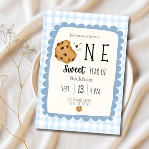 Digitale Einladung zur ersten Geburtstagsparty „ONE Sweet Year“