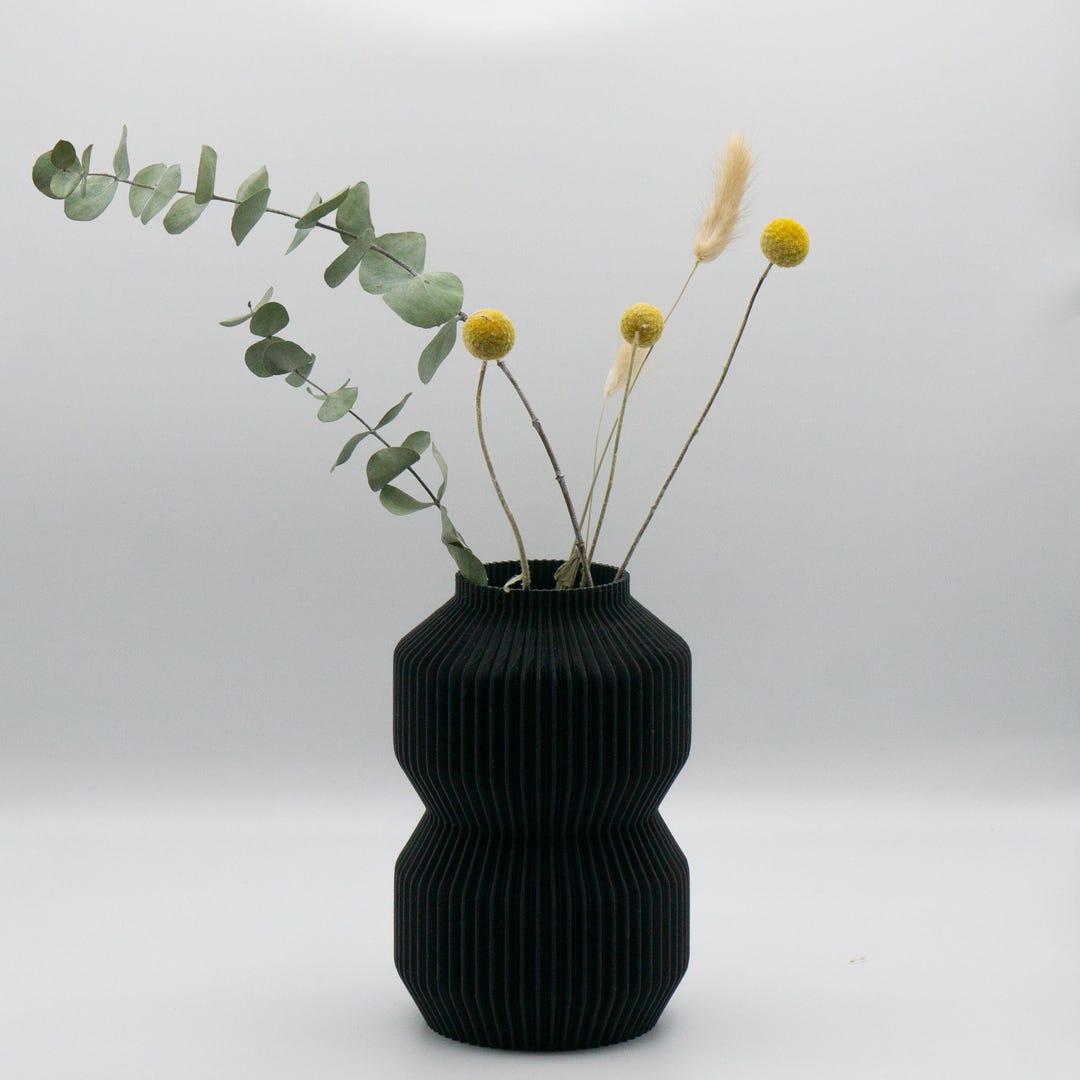 View of Minimalist 3D Printed Vase | 2 TIER | Perfect for Fresh or Dried ...