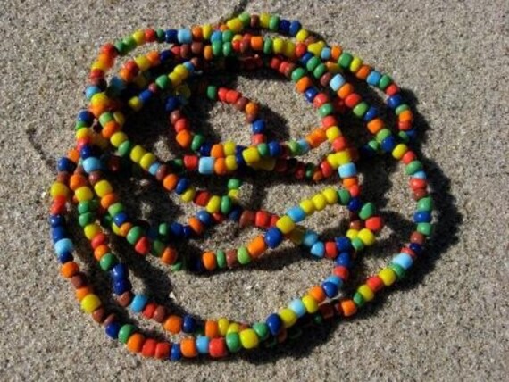 Vintage Love Beads From The 60s Hippie Bracelet, 1960's Jewelry
