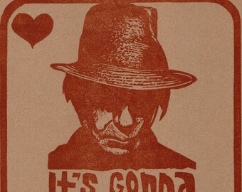 LOTTA LOVE Neil Young original block print
