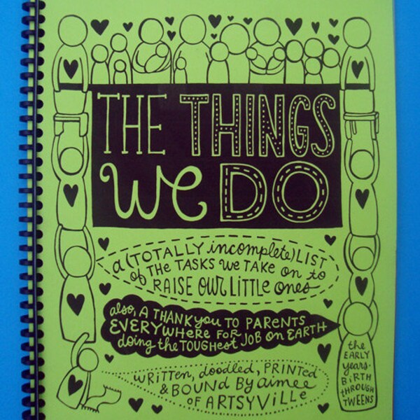 The Things We Do (doodle book w/green cover)