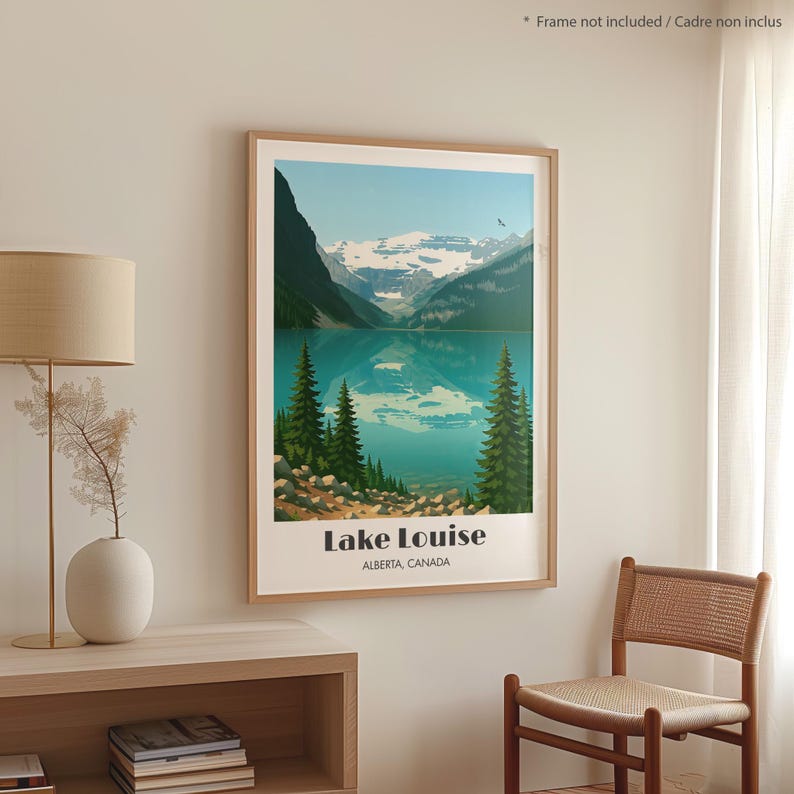 Lake Louise Poster Banff – Canadian Rockies Wall Art Print, Alberta ...