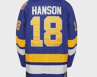 HANSON #18 Chiefs Hockey Jersey – Retro Movie Fan Shirt, Throwback Sportswear Gift, Vintage Hockey Wear
