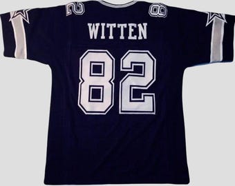 Custom Jason Witten #82 retro gestikt voetbalshirt jeugd-/herenmaat