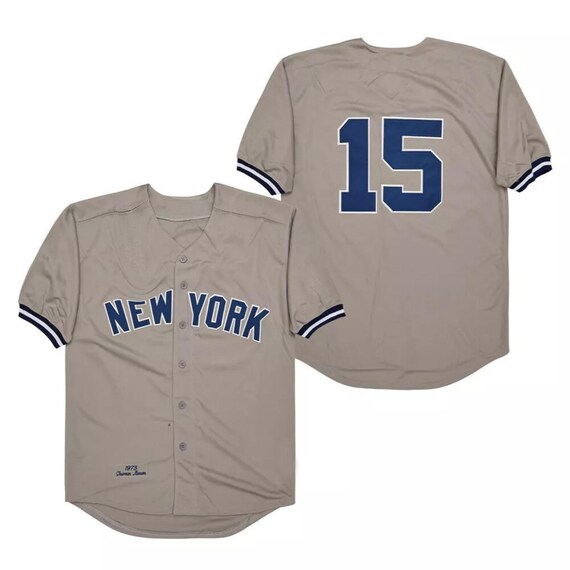 Thurman Munson #15 Throwback 1973 Jersey Youth/mens Stitched