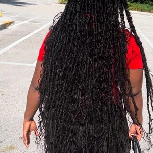 Boho Locs With Curls | Distressed Boho Locs | Bohemian Locs with 100% Human Hair | Deep Curly Human Hair | Boho Locs Human Hair |