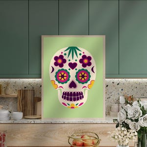 Set of 10 Dia De Los Muertos Wall Art I Day of the Dead Poster I ...