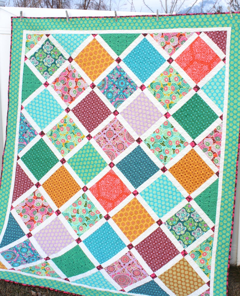 QUILT PATTERN Lattice Quilt PDF image 4