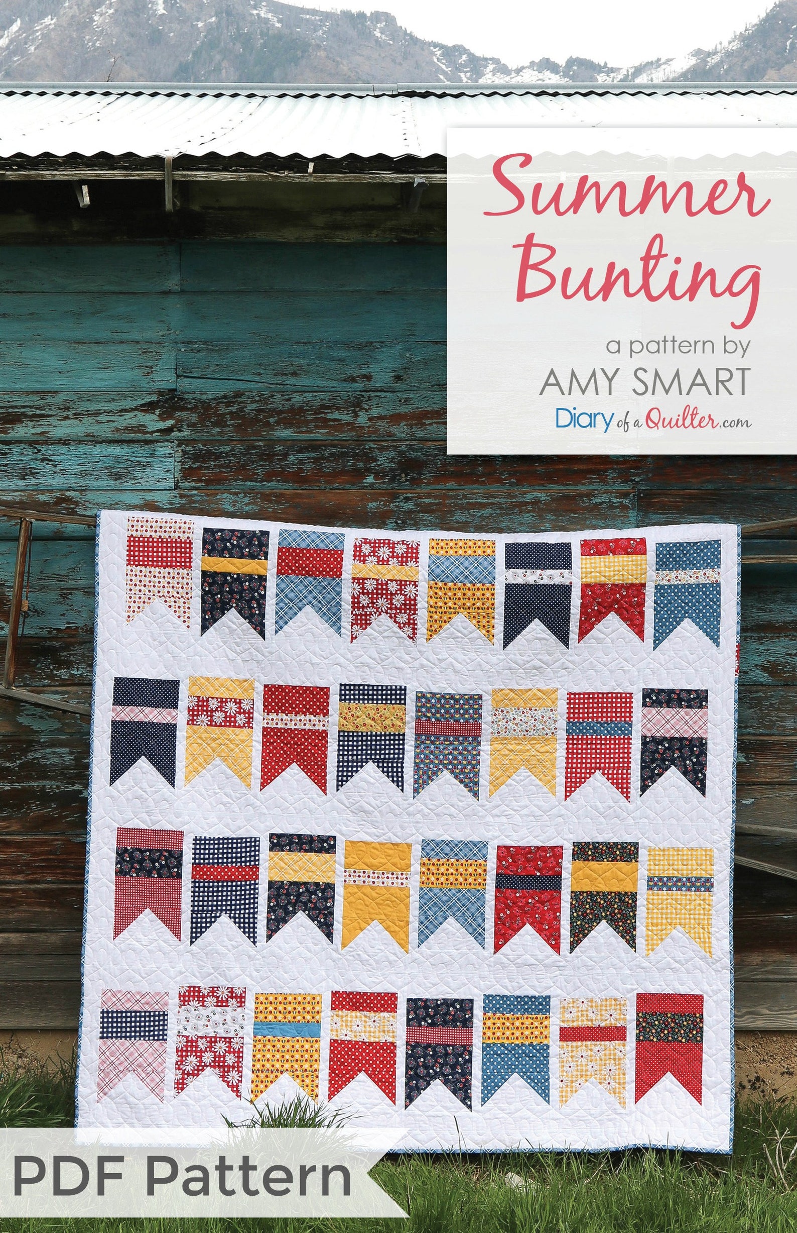 Summer Bunting Quilt Pattern PDF Etsy