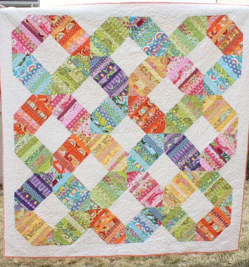 Scrap Happy Rainbow Connection Quilt PATTERN PDF image 5