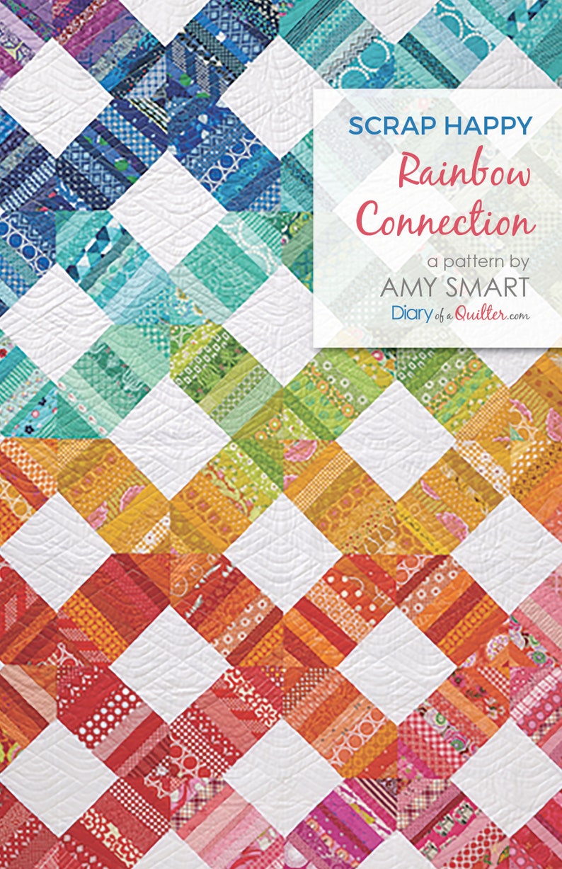 Scrap Happy Rainbow Connection Quilt PATTERN PDF image 1