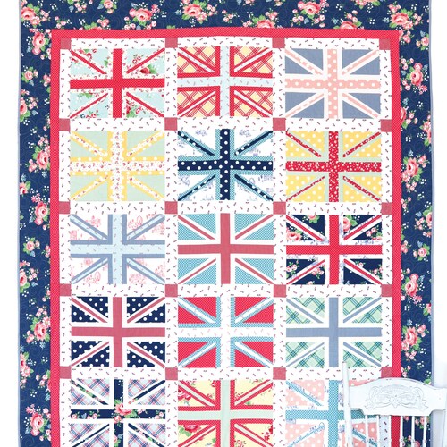 Union Jack Quilt PDF Pattern Etsy
