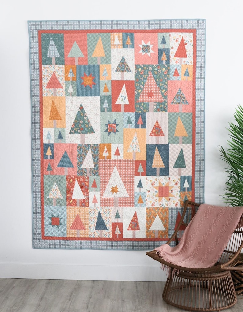 Pine Hollow Patchwork Forest - Improv Quilt Pattern (digital File) - Etsy