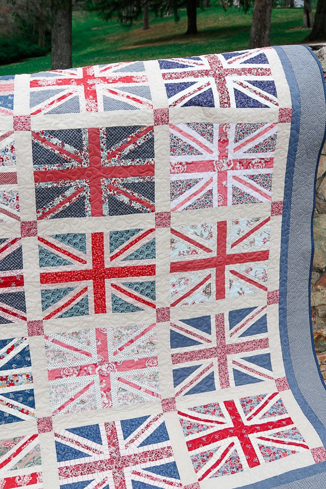 Union Jack Block Quilt Pattern PDF Etsy