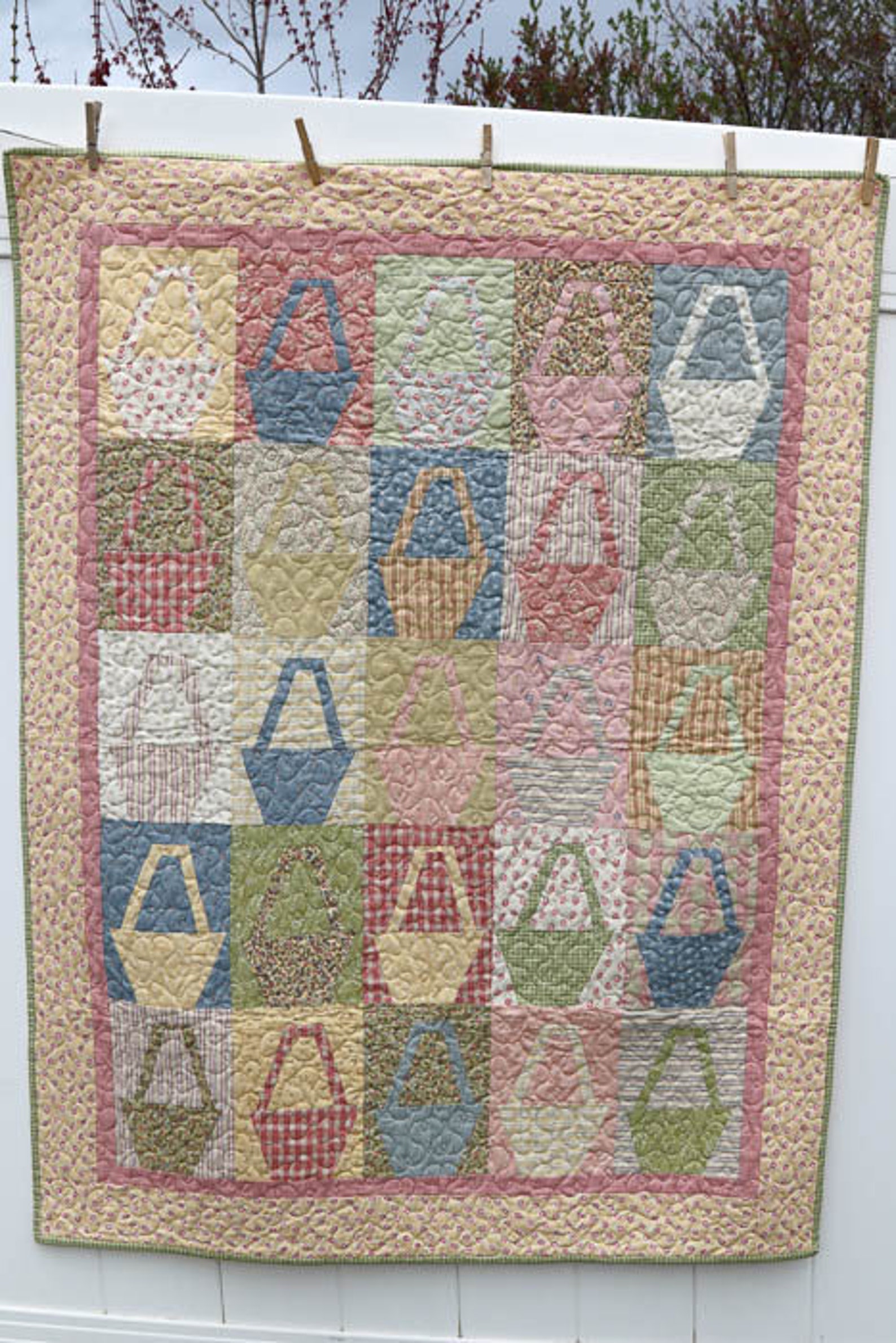 Modern Basket Quilt Block Pattern Etsy