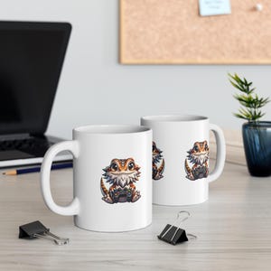 Bearded Dragon Gamer Becher - Niedliche Reptil Gaming Kaffeetasse für Tier- und Videospiel-Liebhaber