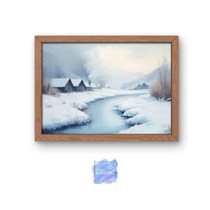 Winter Wonderland: Snowy Forest Serenity | Digital Art | Digital Print