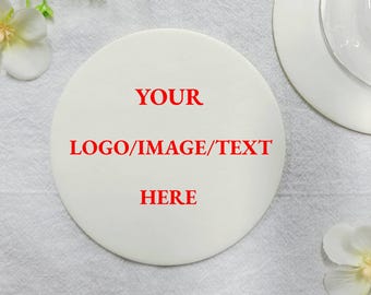Custom Company Logo Coasters, Custom Business Logo Coaster, Personalized Logo Favor Gifts for Guests, Pulpboard Bar Coaster, Party Decor