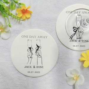 Custom Rehearsal Dinner Coasters, Wedding Favors for Guests in Bulk, Wedding Favor, Bridal Shower Favors, Personalized Gift