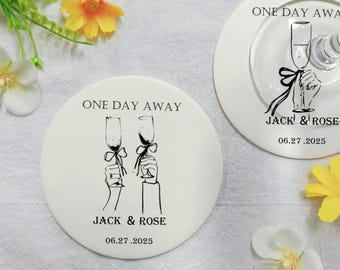 Sous-verres de répétition personnalisés, cadeaux de mariage pour invités en vrac, cadeau de mariage, cadeaux de douche nuptiale, cadeau personnalisé