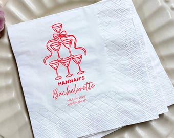 Serviettes de table EVJF personnalisées, serviette de table personnalisée, serviettes de table EVJF, décoration de fête nuptiale, serviette de table de mariage, serviettes de table