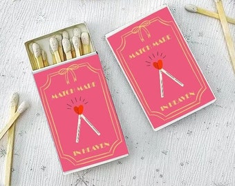 Custom Match Boxes for Wedding, Custom Wedding Matchbox, Custom Matchbook Art, Custom Matches, Bridal Shower Favors, Wedding Favors