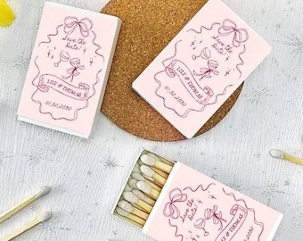 Personalized Wedding Matchboxes, Wedding Matchbooks, Custom Wedding Favors, Custom Matches, Custom Matchbox, Bridal Shower