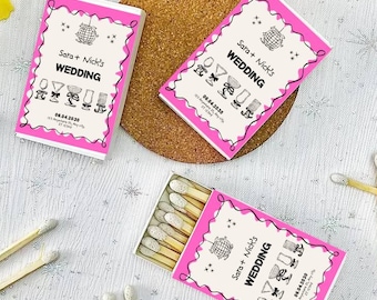 Custom Wedding Matchboxes, Wedding Matchboxes, Custom Wedding Party Matches Favors, Matchboxes For Wedding, Custom Matchbox