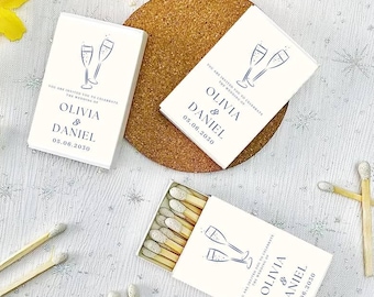 Personalized Match Boxes for Wedding, Wedding Matches, Personalized Matchbooks, Bridal Shower Favors, Custom Matches, Custom Matchbox