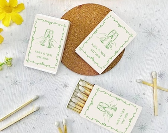 Personalized Wedding Matchboxes, Wedding Matchboxes, Custom Wedding Party Matches Favors, Matchboxes For Wedding, Custom Matchbox