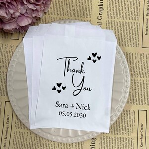 Custom Wedding Thank You Favor Bags, Wedding Donut Bag, Bags for Donut Wall, Love is Sweet, Wedding Favor Bags, Treat Bags for Wedding