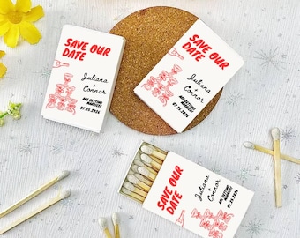 Custom Wedding Matches, Engagement Party Matchbook Arts, Wedding Matchboxes, Matchboxes For Wedding, Custom Matchbox, Bridal Shower Favor