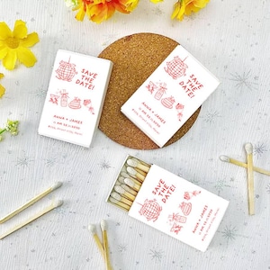 Custom Wedding Matchboxes, Save the Date Matchbooks, Custom Wedding Favors, Personalized Matches, Matchboxes For Wedding, Custom Matchbox