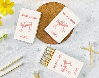 Custom Wedding Matchboxes, Personalized Matchboxes Favors, Custom Wedding Party Matches Favors, Matchboxes For Wedding, Custom Matchbox