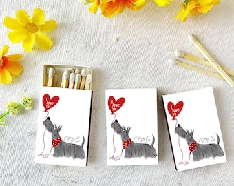 Custom Wedding Matchboxes, Love Yo Minimalist Matchbox, Personalized Dog Art for Pet Lovers, Bulk Favors for Wedding Guest