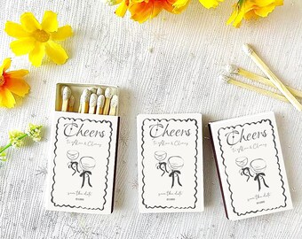 Bulk Wedding Match Favors, Custom Engagement Matches, Bridal Shower Matchboxes, Personalized Artwork Wedding Match Favor