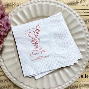 Personalized Wedding Cocktail Napkins, Wedding Reception Napkins, Wedding Decor, Custom Napkins, Rehearsal Dinner Napkins, Engagement Party