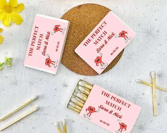 Personalized Wedding Matches Favors, Wedding Matchbooks, Bridesmaid Gift, Bachelorette Favor, Personalized Gift For Guest, Wedding Gift