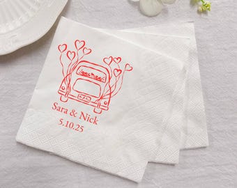 Aangepaste bruiloft cocktail servetten, bruiloft receptie servetten, bruiloft decor, aangepaste servetten, gepersonaliseerde papieren servet voor bruiloft