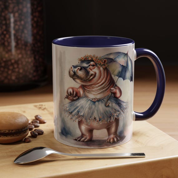 Whimsical Hippo Ballerina Mug - Perfect Ballet Dance Teacher Gift