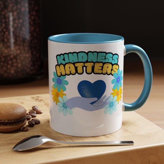 Coffee mug Positive Vibes coffee mug Handmade Coffee Mug Teacher mug gift for her gift for work bestie self love kindness mug