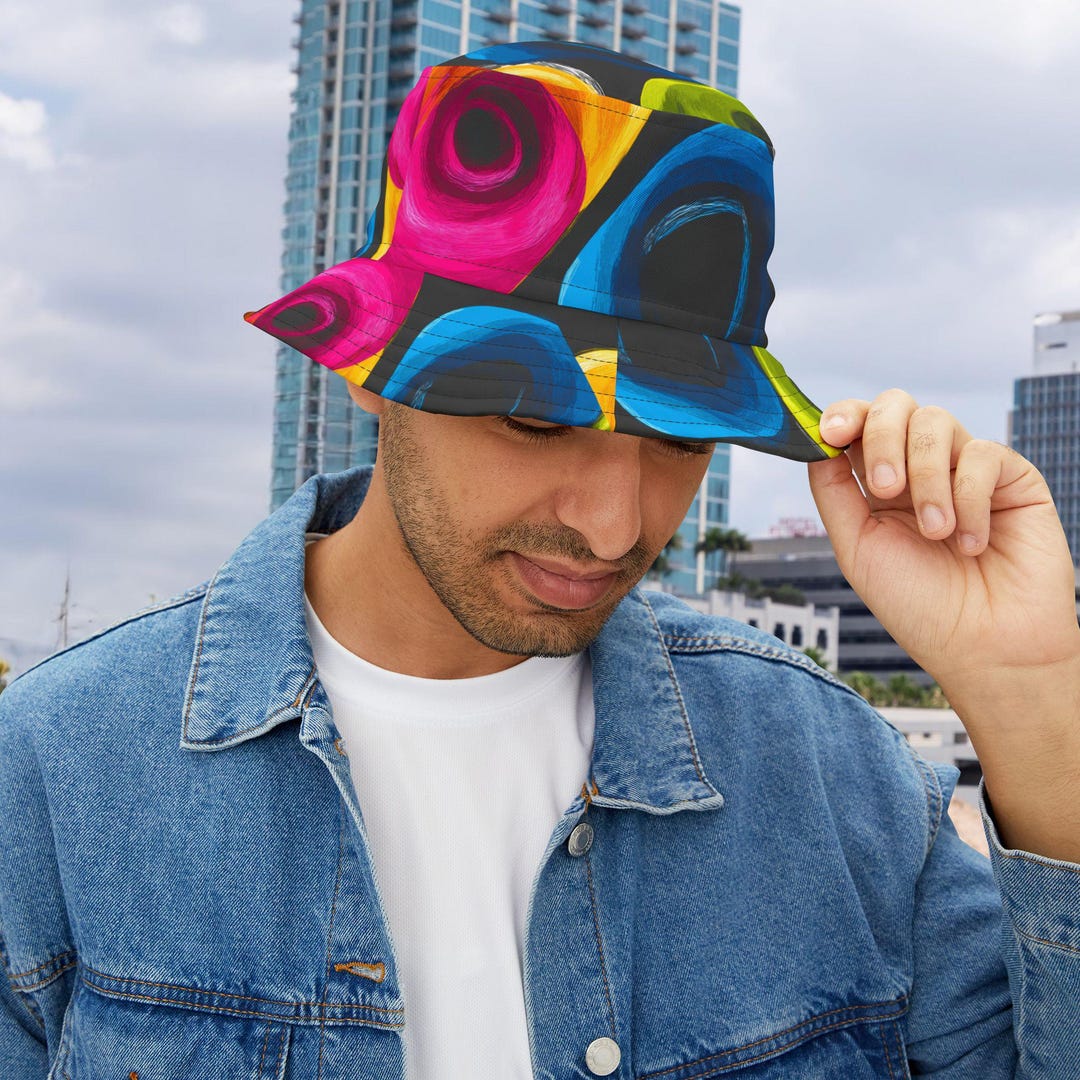 Dope Dome Collection - Mood Swirl Vibrant Bucket Hat, Stylish Hat