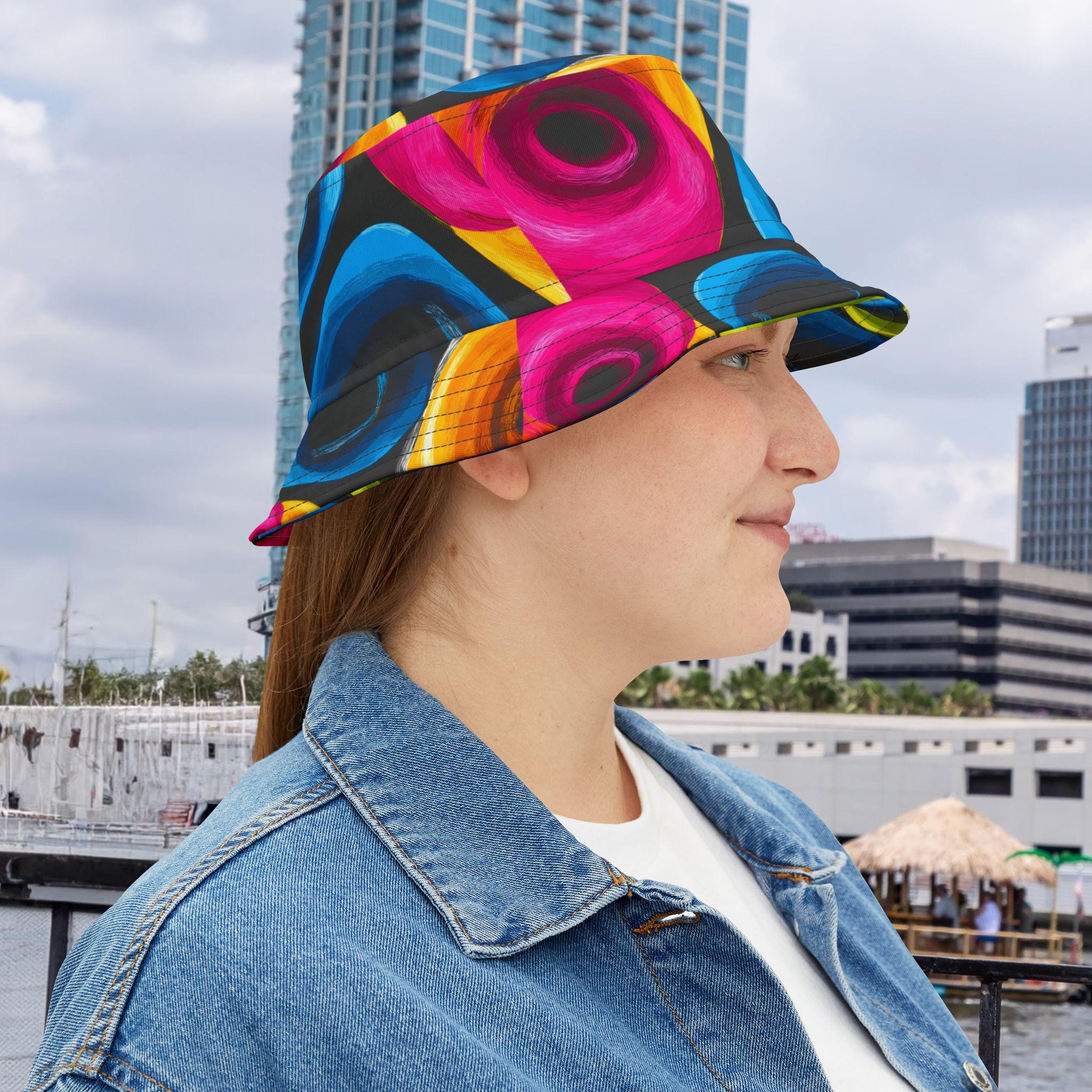 Dope Dome Collection - Mood Swirl Vibrant Bucket Hat, Stylish Hat
