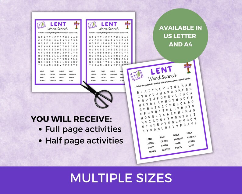 Lent Activity Bundle, Lent Printables, Lent Game Bundle, Kids Lent ...