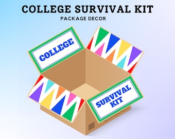 College Survival Kit Care Paket Dekor, College Care Paket, Studenten Geschenk, personalisiertes Pflegepaket