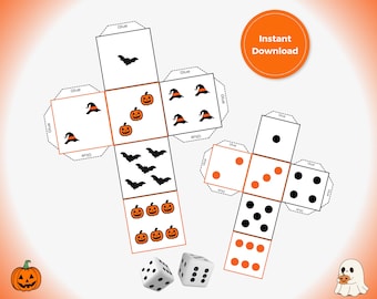 印刷可能なサイコロのテンプレート - DIY 6 面サイコロ クラフト