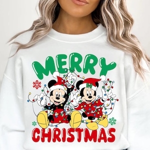 Joyeux Noël souris Svg, Noël vacances Svg, Svg de lumière de Noël de souris, sublimation de Noël pour chemise, téléchargement numérique