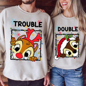 Double Trouble Funny Christmas Svg, Christmas Squad Svg, Cute Cartoon Characters Svg, Christmas Couple Svg, Holiday Season Svg